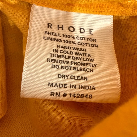 Rhode Paloma Dress in Gold Lotus‎ Print Oversized Button Resort Chic Medium - Picture 12 of 15